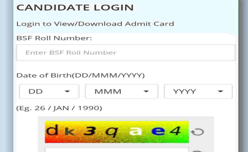 BSF Various Post Admit Card 2023 Download Login Page 