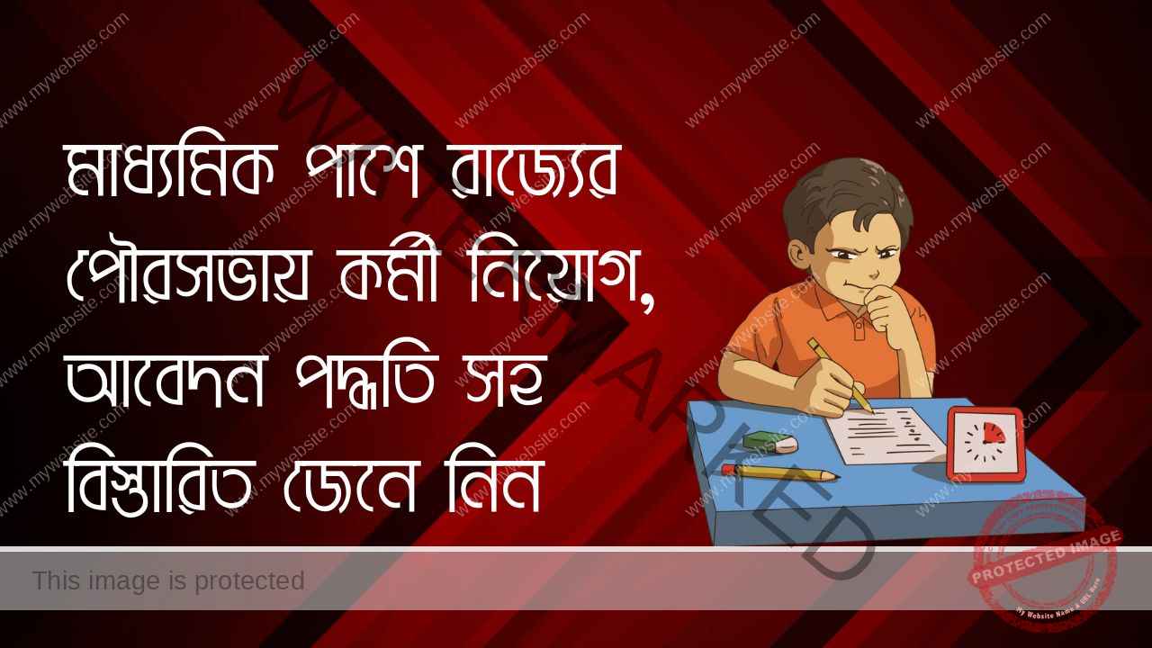 মাধ্যমিক পাশে রাজ্যের পৌরসভায় কর্মী নিয়োগ, আবেদন পদ্ধতি সহ বিস্তারিত জেনে নিন